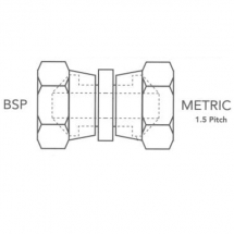 BSP Female/Metric Female Swivel