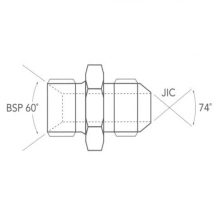 BSP Male/JIC Male Adaptors