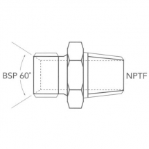 BSP Male/NPTF Male Adaptors