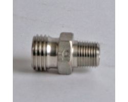 EO Male Connector 15L S/Steel 24° Cone