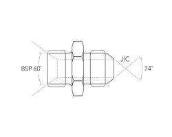 3/8" x 1 1/16" BSP JIC
