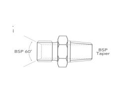 1/2" x 3/4" BSP/BSP Taper