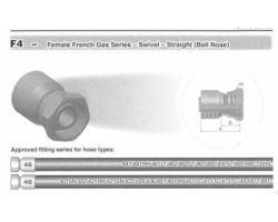 F4-Female French Gas Series-Swivel-Straight(Ball Nose)